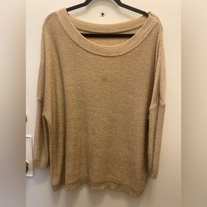 Tan boatneck sweater